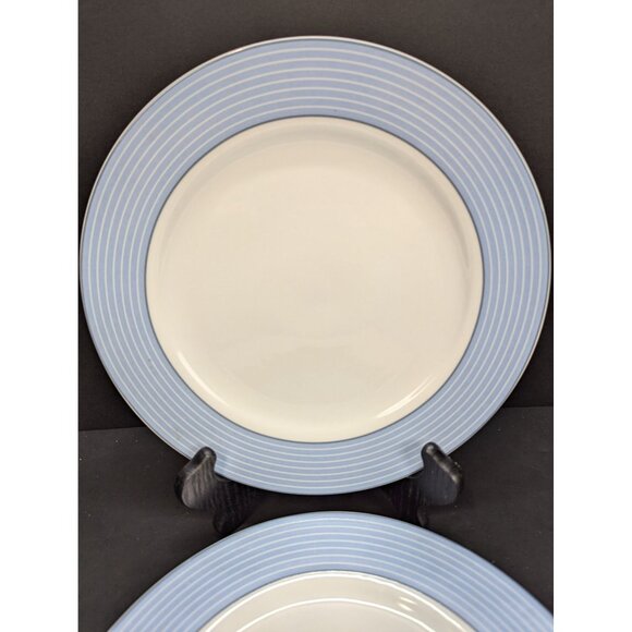 Germany Flirt by R&B Decor Happy Day Blue 9 1/2" Dinner Plate Set of 2 - Picture 2 of 6